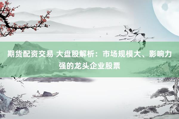 期货配资交易 大盘股解析：市场规模大、影响力强的龙头企业股票