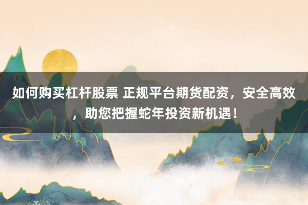 如何购买杠杆股票 正规平台期货配资，安全高效，助您把握蛇年投资新机遇！
