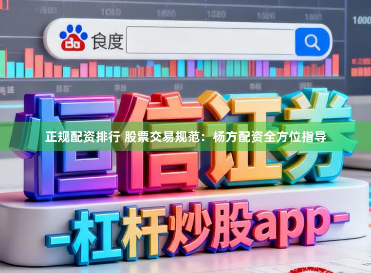 正规配资排行 股票交易规范：杨方配资全方位指导