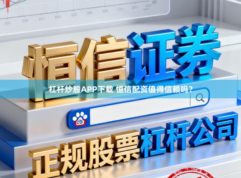 杠杆炒股APP下载 恒信配资值得信赖吗？